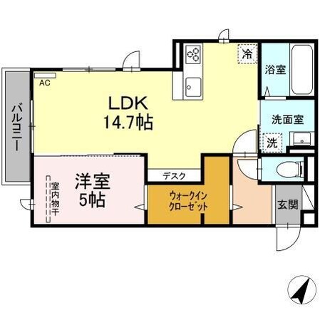 安芸中野駅 徒歩12分 1階の物件間取画像